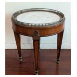 Elegant Round Marble Topped Accent Table