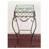 Glass Topped Accent Table