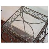 Glass Topped Accent Table