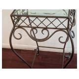 Glass Topped Accent Table