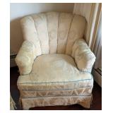 Pair of Vintage Armchairs and Ottoman