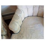 Pair of Vintage Armchairs and Ottoman