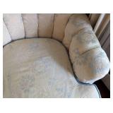 Pair of Vintage Armchairs and Ottoman