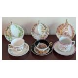 Vintage Painted Porcelain Teacups
