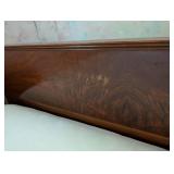 Burled Mahogany Full Size Bed Frame and Matching Nightstand