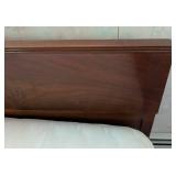 Burled Mahogany Full Size Bed Frame and Matching Nightstand