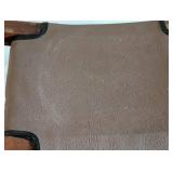 Vintage Leather and Wood Stool