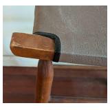 Vintage Leather and Wood Stool