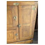 Antique Allice Oak Ice Box Refrigerator