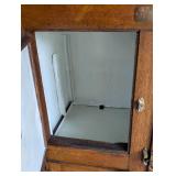 Antique Allice Oak Ice Box Refrigerator