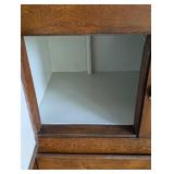 Antique Allice Oak Ice Box Refrigerator