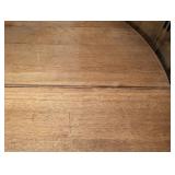 Round Oak Dining Table and Pressed Back Chairs