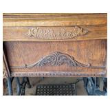 Gorgeous Antique White Family Oak Sewing Machine Table