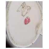 Vintage Lady Head Planter Vase and Ceramic Heart Vase