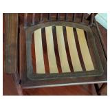 Mid Century Danish Rosewood and Leather Rocking Chair