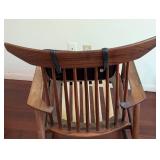 Mid Century Danish Rosewood and Leather Rocking Chair