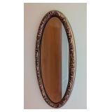 Small Oval Gold Wall Mirror