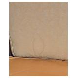 High Back Orange Upholstered Side Chair