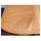 High Back Orange Upholstered Side Chair