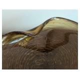 Vintage Orange Swirled Art Glass Bowl