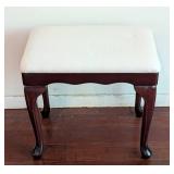 Bombay Queen Anne Style Mahogany Stool