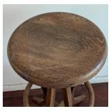 Vintage Oak Drafting Stool