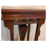 Vintage Ornate Carved Wood Accent Table