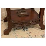 Vintage Ornate Carved Wood Accent Table