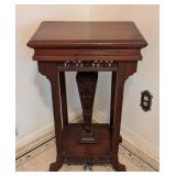 Vintage Ornate Carved Wood Accent Table