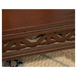 Vintage Ornate Carved Wood Accent Table