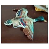Vintage Ceramic Duck Cookie Jar and Wall Plaques