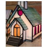 Variety of Stained Glass Light Up Houses