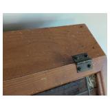 Peite Wood and Stained Glass Storage Cabinet