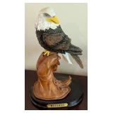 Large Eagle and Lion Resin Figurines