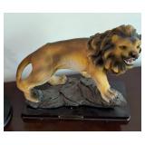 Large Eagle and Lion Resin Figurines