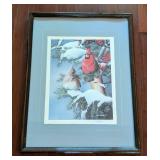 Framed Kevin Daniel Winter Cardinals Print