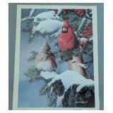 Framed Kevin Daniel Winter Cardinals Print