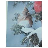 Framed Kevin Daniel Winter Cardinals Print