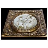 Pair of Vintage Cast Plaques