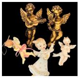 Assorted Vintage Decorative Angel Figurines