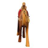 Pair of Wooden Carved Camel Figurines