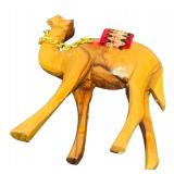 Pair of Wooden Carved Camel Figurines