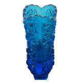 Vintage Fenton Blue Glass Heeled Boot, Vintage Fenton Amber Glass Shoe & Vintage Fenton Milk Glass Boot