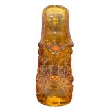 Vintage Fenton Blue Glass Heeled Boot, Vintage Fenton Amber Glass Shoe & Vintage Fenton Milk Glass Boot