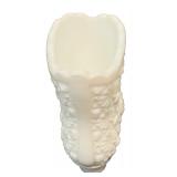 Vintage Fenton Blue Glass Heeled Boot, Vintage Fenton Amber Glass Shoe & Vintage Fenton Milk Glass Boot