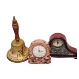 Two Vintage Clocks and a Vintage Bell