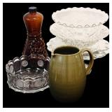 Vintage Glass Pedestal Cake Plates, Vintage Fostoria Liberty Bell Bowl and More