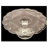 Vintage Glass Pedestal Cake Plates, Vintage Fostoria Liberty Bell Bowl and More