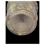 Two Gorgeous Vintage Imperial Iridescent Glass Lidded Dishes