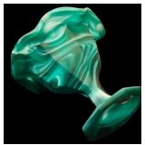 Vintage Fenton Three Fruits Handled Comport Satin Blue Bon Bon Milk Glass and Slag Glass Candy Dish